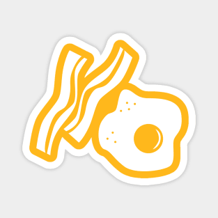 Minimal Bacon and Eggs Magnet