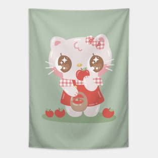 Kawaii Kitty Cute Cat Art Tapestry