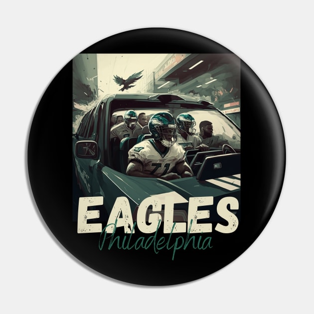 Philadelphia eagles football player graphic design cartoon style beautiful  artwork