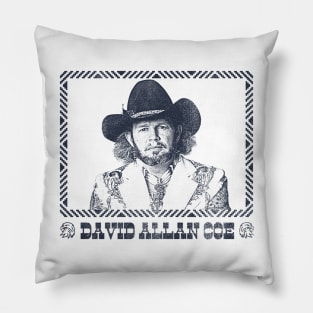 David Allan Coe //// Retro Style Fan Design Pillow