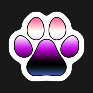 Genderfluid Pride Paw T-Shirt