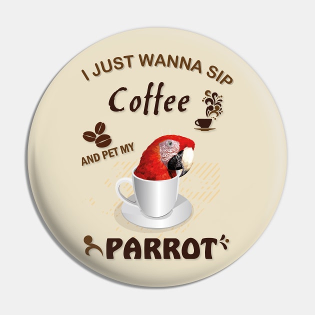 i just wanna sip coffee and pet my parrot Pin by obscurite