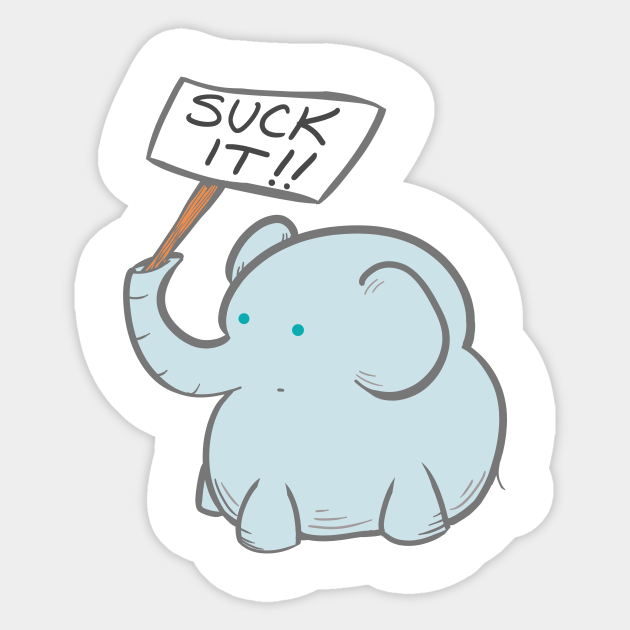 Angry Elephant - Elephant - Sticker | TeePublic Angry Elephant - Elephant - Sticker | TeePublic