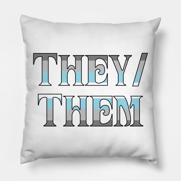 Demiboy They/Them Pillow by Optimysticals