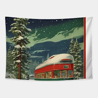 Ontario Canada Starry Night Aurora Boreal Vintage Poster Tourism Tapestry