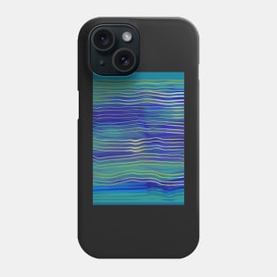 Waves - Stripes And Lines Blue And Teal Phone Case