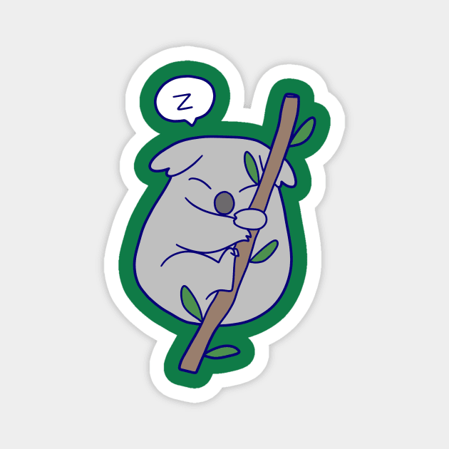 Kawaii Sleeping Koala Magnet by saradaboru