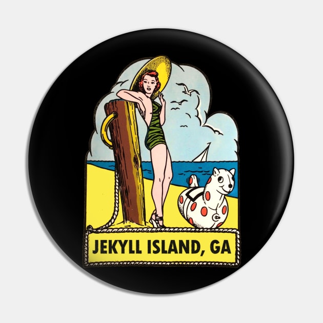 Jekyll Island Georgia Vintage Pin by Hilda74