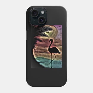 TROPICAL SUNSET SILHOUETTE FLAMINGO Phone Case