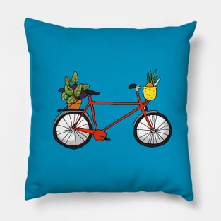 red bicycle Pillow