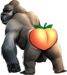 Silverback Peach Magnet