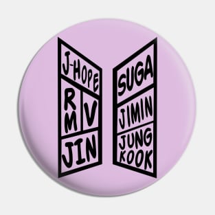 BTS (Bangtan Sonyeondan) Names OT7 Pin