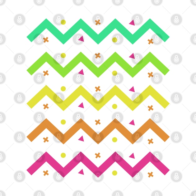 watercolor Chevron pattern by teesvira