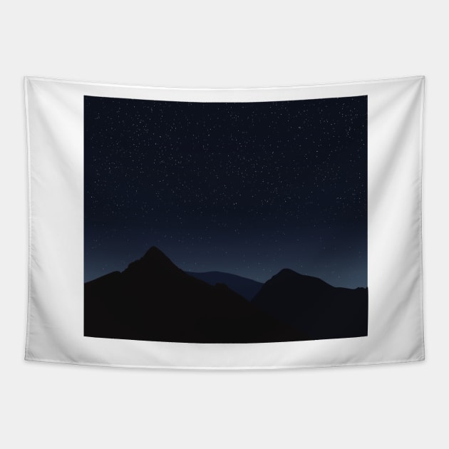 Midnight at the peak Tapestry by BeCreativeArts