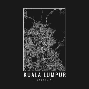 Kuala Lumpur Malaysia Minimalist Map T-Shirt