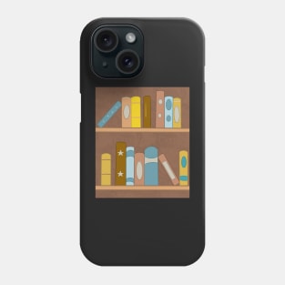 Book shelves with books Phone Case