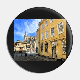 Bath Abbey and Side Street Pin