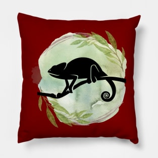 Chameleon silhouette Pillow