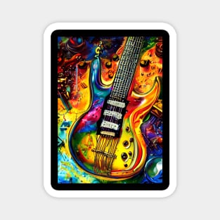 Exploding guitar design Magnet