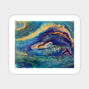 "The Flow" acrylic flow painting Magnet