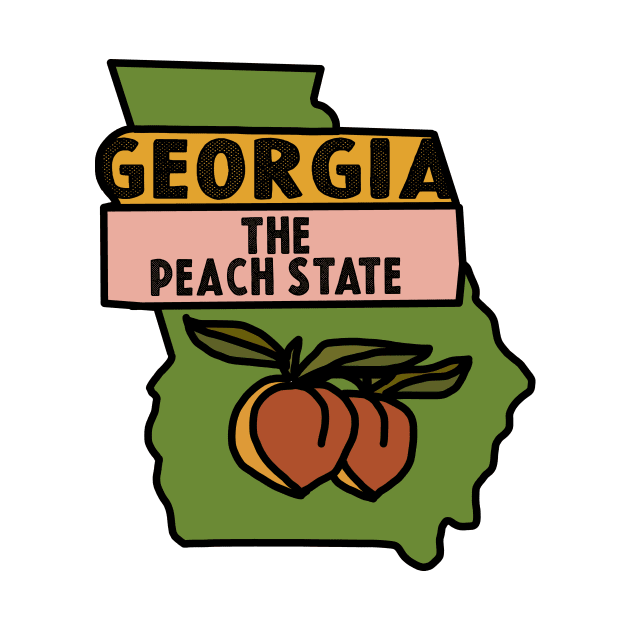 Georgia Peach State Decal by zsonn