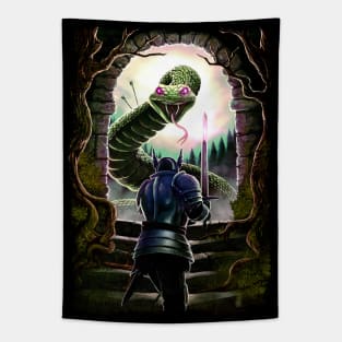 Knight vs Snake Tapestry