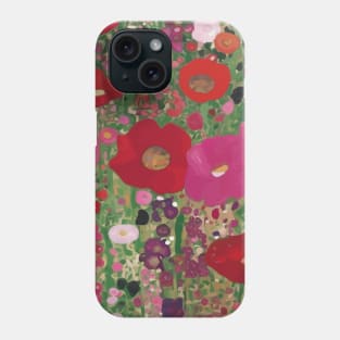 Red and Pink Flower Garden Phone Case