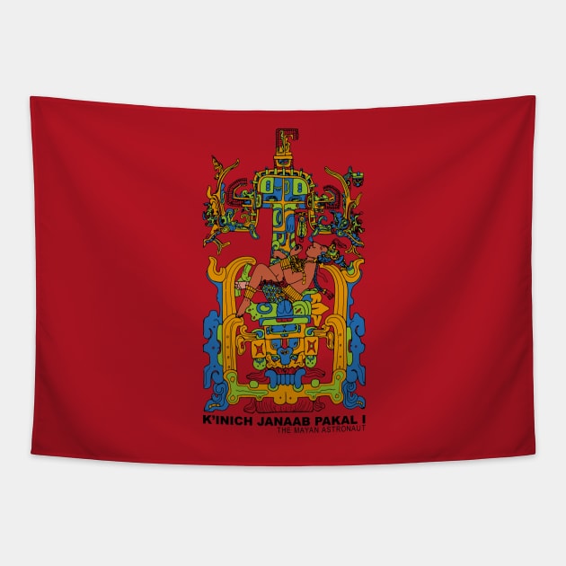 King Pakal 4 Tapestry by Jun Pagano