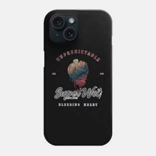 Unpredictable bleeding heart  (weathered style) Phone Case