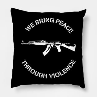 Peace through Violence - Black Pillow