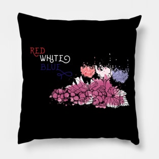 Red White Blue Red Wine Tee Tshirt Pillow