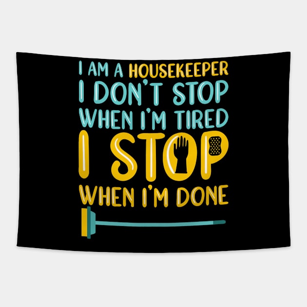 Funny Housekeeper Tapestry by TheBestHumorApparel