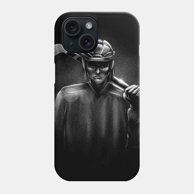 Cool hockey player Phone Case by JFDesign123