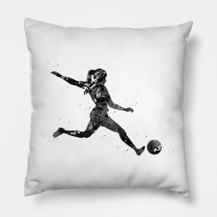 Woman footballer soccer player Pillow