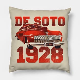 1928 red vintage de soto Pillow