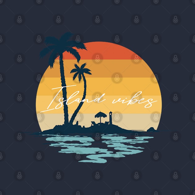 Island vibes retro beach sunset by Polynesian Vibes