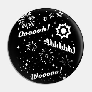 Fireworks Ooh and Ahh - Black and White Ed. Pin