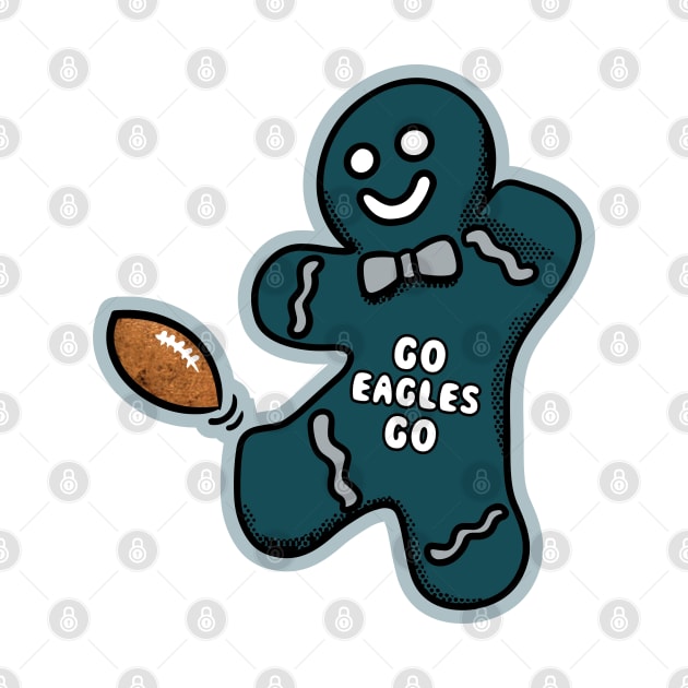 Philadelphia Eagles Gingerbread Man by Rad Love