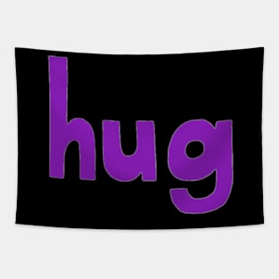 This is the word HUG Tapestry