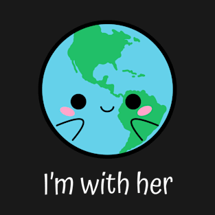 I am with planet earth kawaii cute T-Shirt