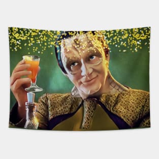 Gold Confetti Cheers from Space Murder Lizard Tapestry