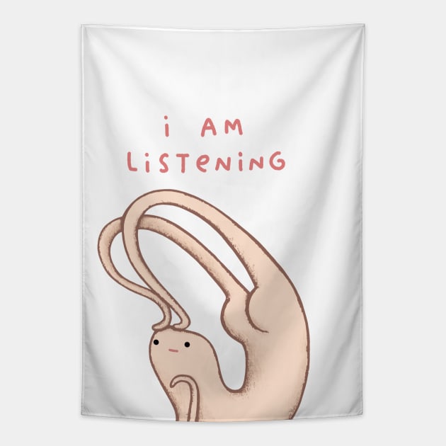 Honest Blob is Listening Tapestry by Sophie Corrigan