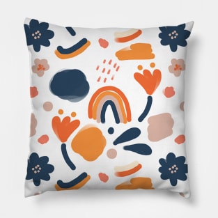 Bold Retro Floral Pillow