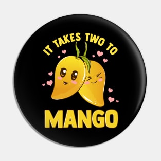 It Takes Two To Mango Funny Fruit Tango Pun Pin