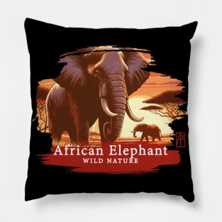 African Elephant - WILD NATURE - ELEPHANT -13 Pillow