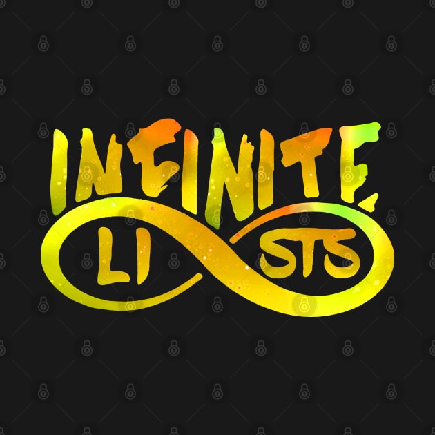 infinite lists merch by NewMerch