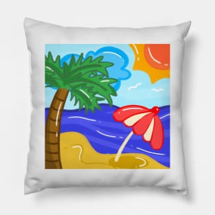 Beach, Sun and Sand Pillow