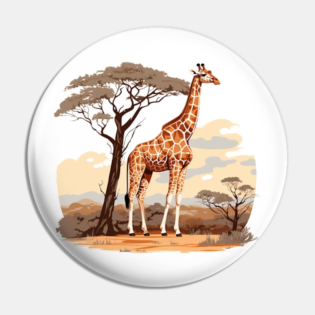 Watercolor Giraffe Pin by zooleisurelife