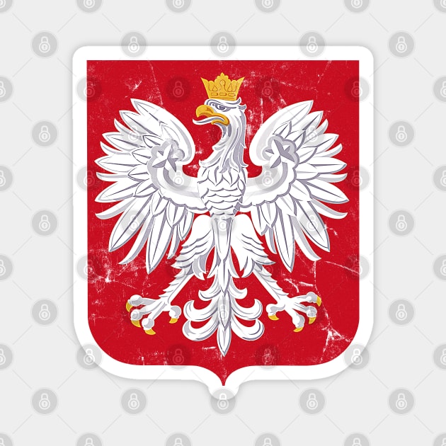 Vintage Style Poland / Polish Eagle Flag Magnet by DankFutura