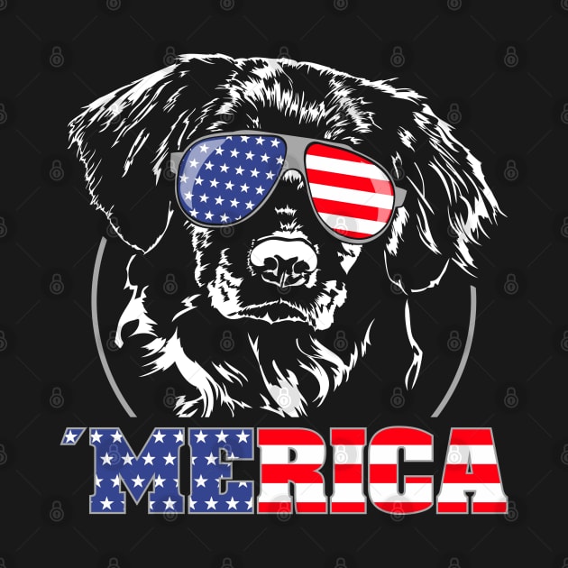 Proud Nova Scotia Duck Tolling Retriever American Flag Merica dog by wilsigns